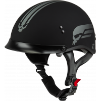 HH-65 RETRIBUTION HELMET W/PEAK MATTE BLACK/SILVER 2X