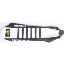 SEAT COVER GEICO REPLICA BLACK/WHITE W/RIBS