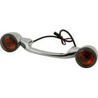 TURNSIGNAL LIGHT BAR CHROME W/SMOKE LENSES