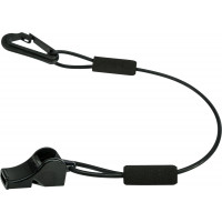 FLOATING WHISTLE W/LANYARD (BLACK)