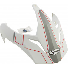 VISOR W/SCREWS EXPEDITION MATTE WHITE/RED GM-11