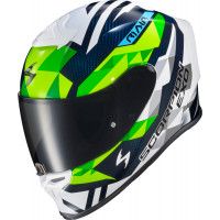 EXO-R1 AIR FULL FACE HELMET CARBON RASTOR WHT/GRN/BLUE 2X