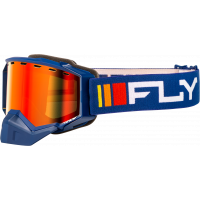 ZONE SNOW GOGGLE NAVY/WHITE W/ RED MIRROR/AMBER LENS