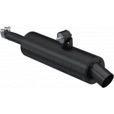 SINGLE SLIP-ON SYSTEM W/ UTILITY MUFFLER BLK CAN