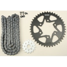 SPROCKET/CHAIN KIT STL/STL 15/45T SIL SX3 520-112L BLK