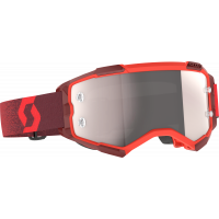 FURY GOGGLE RED SILVER CHROME WORKS