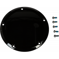 SMOOTH DERBY COVER GLOSS BLACK TOURING 16-UP