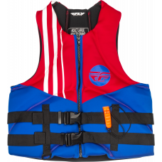 NEOPRENE FLOTATION VEST RED/WHITE/BLUE 2X