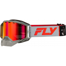 ZONE ELITE SNW GOGGLE GREY/RED W/RED MIR/PLRZD AMBER LENS
