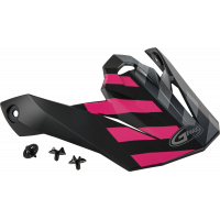 VISOR W/SCREWS FAME MX-86 MATTE BLACK/PINK/SILVER
