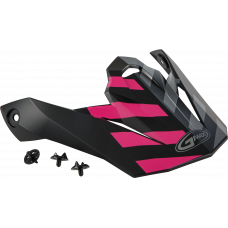 VISOR W/SCREWS FAME MX-86 MATTE BLACK/PINK/SILVER