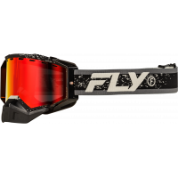 ZONE SNOW GOGGLE BLACK/GREY W/RED MIRROR/AMBER LENS