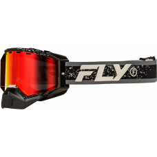 ZONE SNOW GOGGLE BLACK/GREY W/RED MIRROR/AMBER LENS