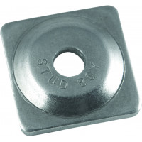SQUARE BACKER PLATES ALUMINUM 24/PK