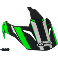 VISOR W/SCREWS VERTICAL GM-11 BLACK/HI-VIS GREEN