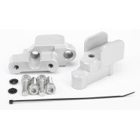 HANDLEBAR RISERS SILVER BMW
