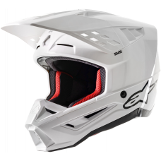 S-M5 SOLID HELMET WHITE GLOSSY MD