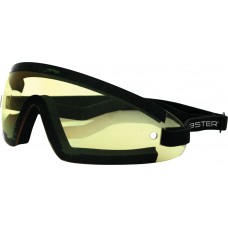 WRAP AROUND SUNGLASSES BLACK W/YELLOW LENS