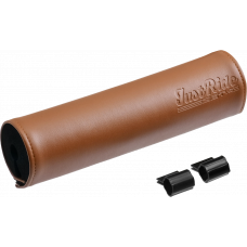 HANDLEBAR BAR PAD LEATHER 200MM BROWN