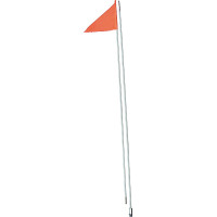 2 PIECE FIBER POLE - STRAIGHT MOUNT SAFETY FLAG