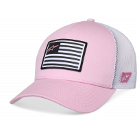 FLAG SNAPBACK HAT PINK/WHITE