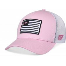 FLAG SNAPBACK HAT PINK/WHITE
