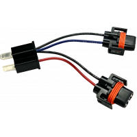 HEADLIGHT ADAPTER PIGTAIL W/FEMALE H9/H11-MALE H4 CONN