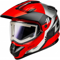 GM-11S RONIN SNOW HELMET W/ ELECTRIC SHIELD BLACK/RED 3X