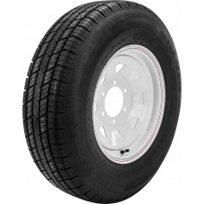 TRAILER TIRE AND WHEEL ASSEMBLY WHITE