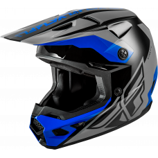 KINETIC CREST HELMET GREY/BLACK/BLUE 2X