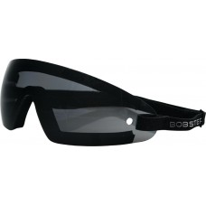 WRAP AROUND SUNGLASSES BLACK W/SMOKE LENS