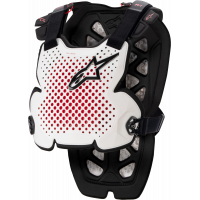 A-1 CHEST PROTECTOR WHITE/BLACK/RED MD/LG