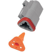 3-WIRE GREY DEUTSCH PLUG & WDGLCK HD# 72133-94GY 3-WIRE GREY DEUTSCH PLUG & WDGLCK HD# 72133-94GY