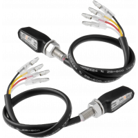 701 LED TURN SIGNALS W/TAILLIGHT BLK W/CLR LENS PR
