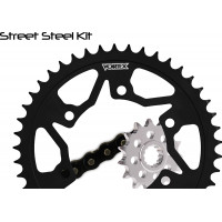SPROCKET/CHAIN KIT STL/STL 15/43T SIL SX3 530-108L BLK