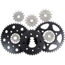 FRONT CS SPROCKET W/RUBBER 15T-520 APR/HON/SUZ/YAM
