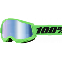STRATA 2 GOGGLE NEON GREEN- BLUE MIRROR LENS