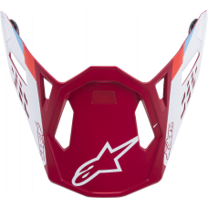 M8 CONTACT HELMET VISOR RED/WHITE