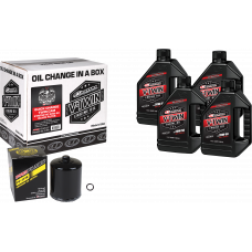 V-TWIN SYN OIL CHANGE KIT TC BLACK FILTER