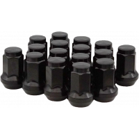 10MMX1.25 TAPERED LUG NUTS BLACK 60  14MM HEAD 16/PK