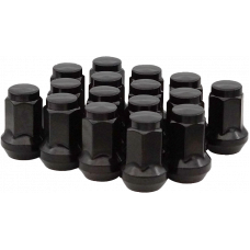 10MMX1.25 TAPERED LUG NUTS BLACK 60  14MM HEAD 16/PK