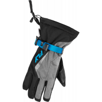 TITLE GAUNTLET GLOVES LIGHT GREY/BLACK/BLUE 2X