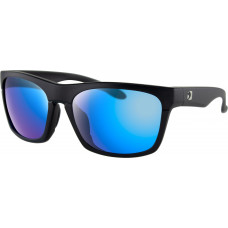 ROUTE SUNGLASSES MATTE BLACK W/PUR HD/LIGHT BLUE REVO MIRR