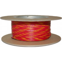 #18-GAUGE RED/YELLOW STRIPE 100' SPOOL OF PRIMARY WIRE