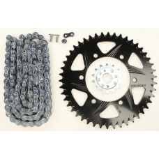 SPROCKET/CHAIN KIT STL/ALU 14/46T BLK SX3 520-106L BLK