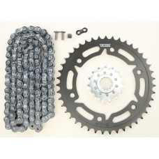 SPROCKET/CHAIN KIT STL/STL 15/43T SIL RX3 520-114L BLK