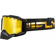 ZONE SNOW GOGGLE BLACK/GOLD W/ GOLD MIRROR/YELLOW LENS