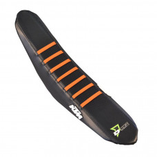 SEAT COVER BLACK ORANGE RIBS KTM SX/F 125-450 SEAT COVER BLACK ORANGE RIBS KTM SX/F 125-450