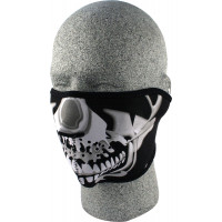 HALF FACE MASK CHROME SKULL