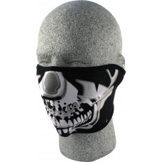 HALF FACE MASK CHROME SKULL